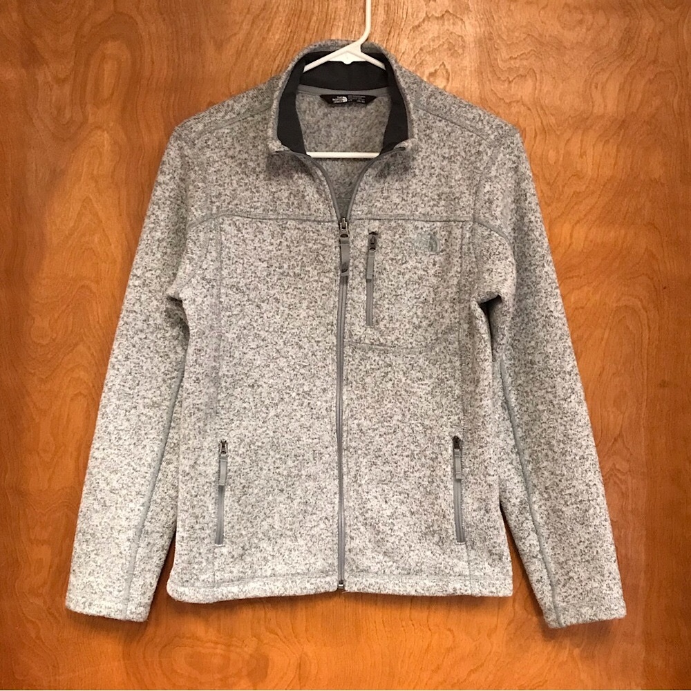 The North Face Boy’s Zip-Up Fleece Sweater Jacket Gray Size L